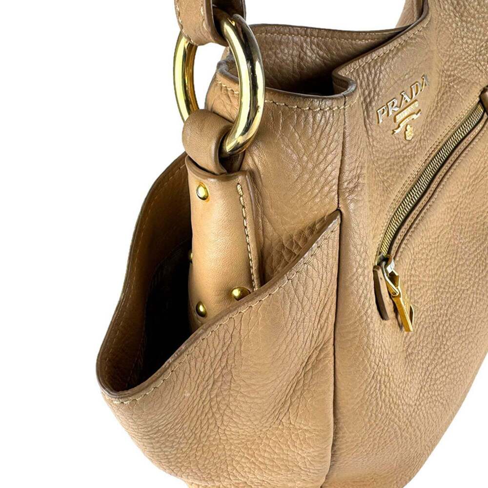 PRADA Cream Leather Shoulder Bag - Picture 6 of 13